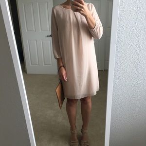 Longsleeve Blush Shift Dress